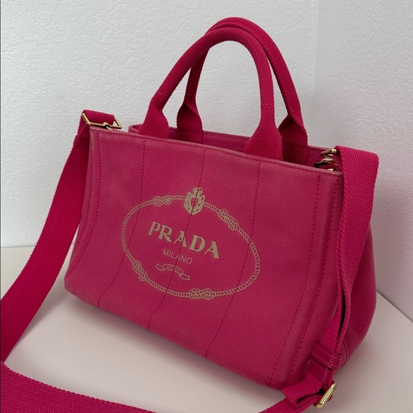 💯Authentic Prada Canapa Pink Tote Bag🍀 - Picture 3 of 15